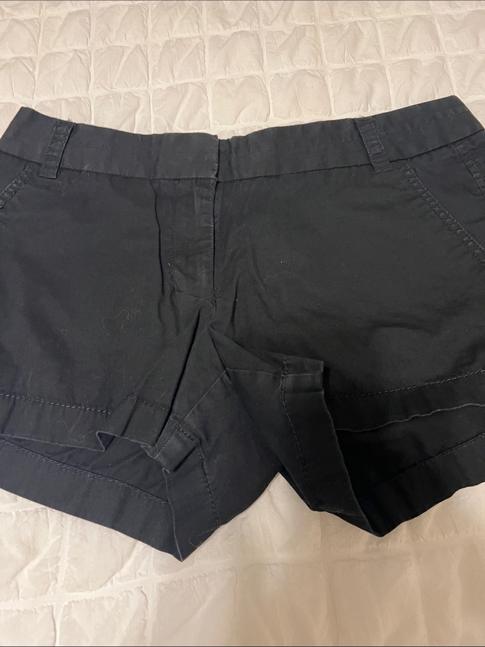 J. Crew Navy High-Waist Cotton Blend Shorts - Picture 4 of 6
